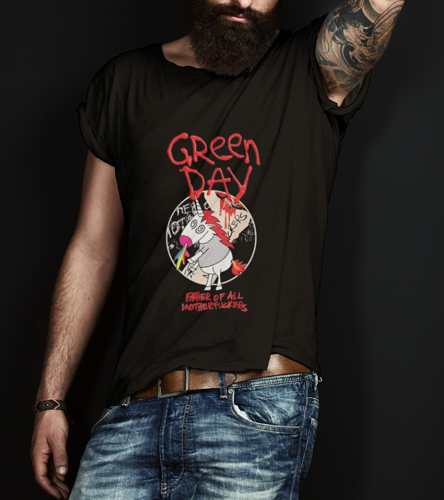 Green Day Father Of All Motherfuckers Unicorn Rainbow Cupcake T-Shirt