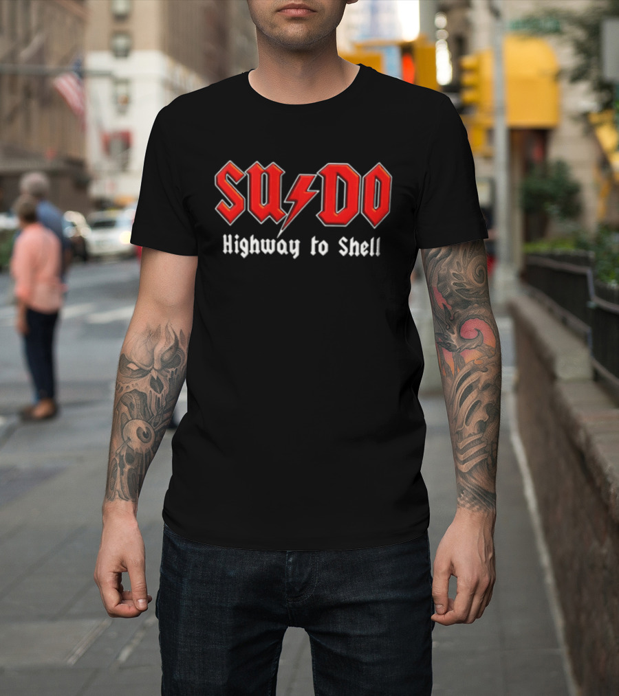 SUDO Red Lightning Bolt Highway To Shell T-Shirt