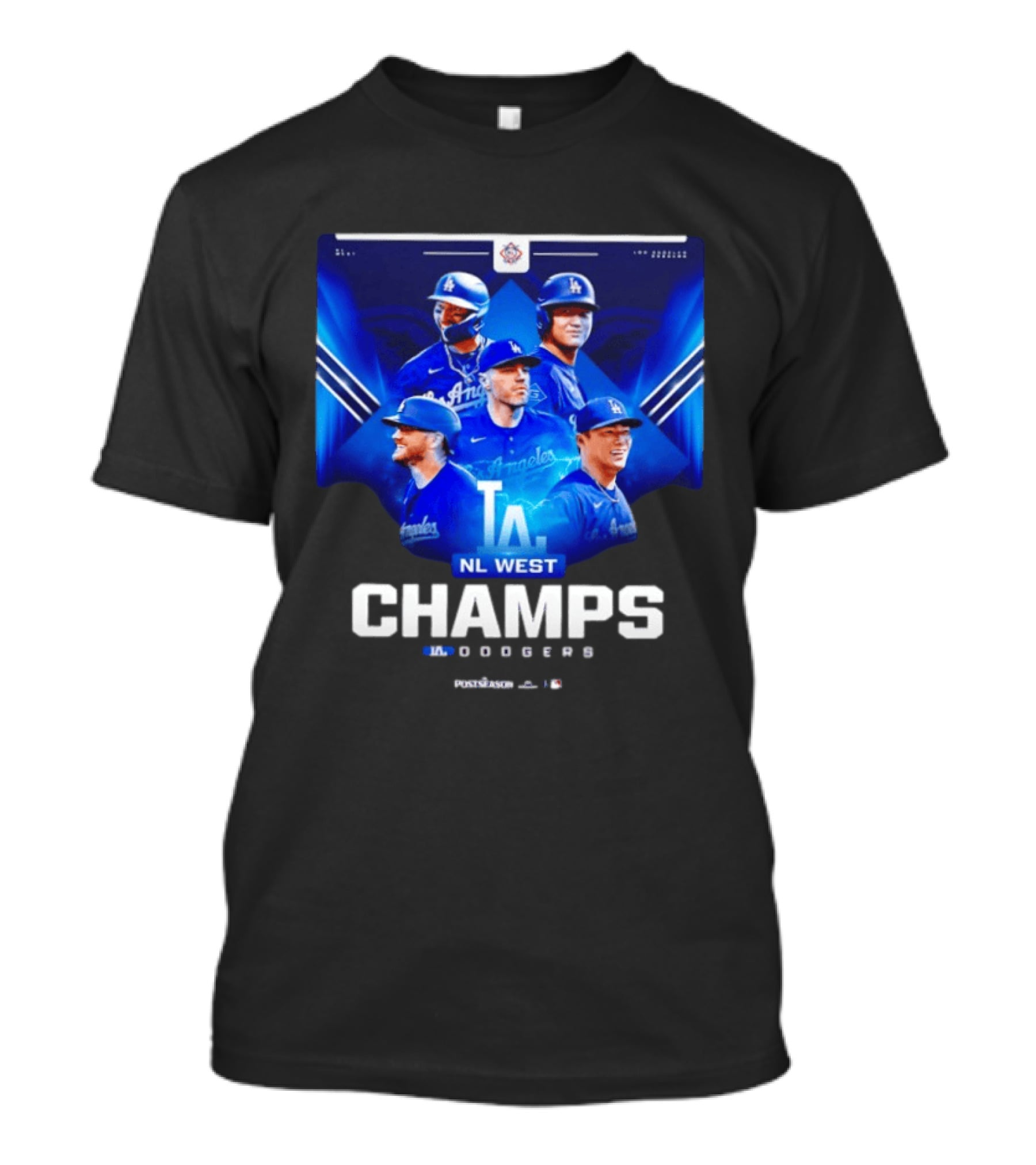 Los Angeles Dodgers NL West Champs 2026 Postseason Player Collage T-Shirt
