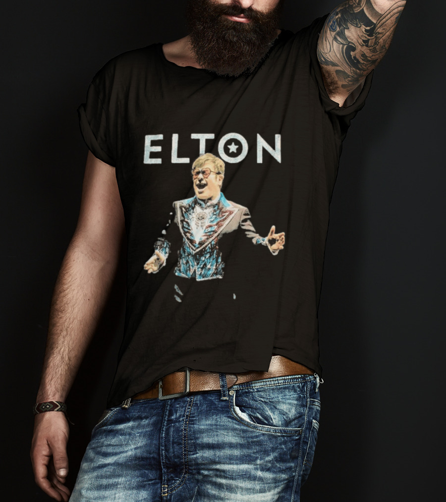 Elton John Glitter Sequin Jacket T-Shirt