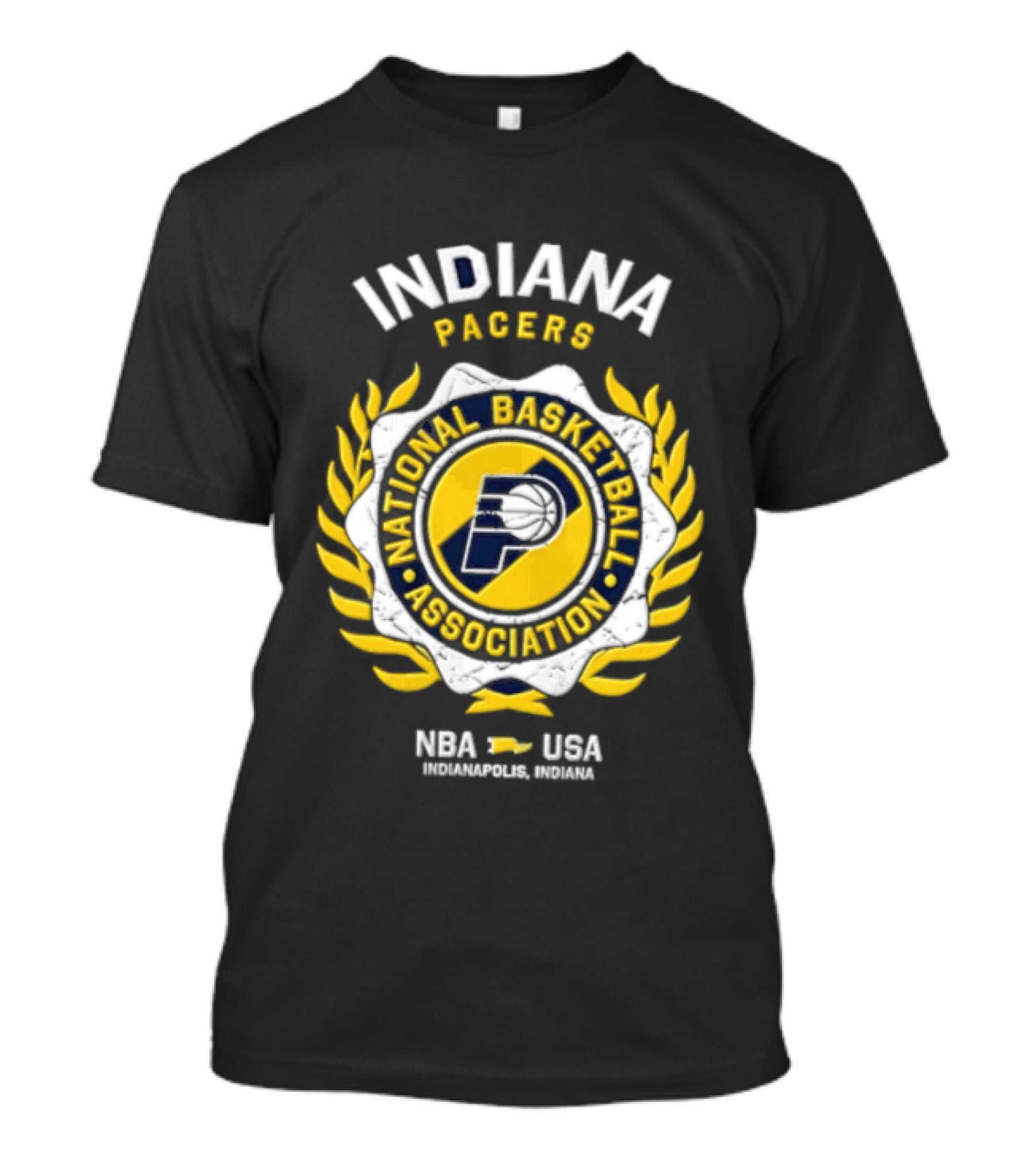 Indiana Pacers NBA National Basketball Association Laurel Wreath T-Shirt