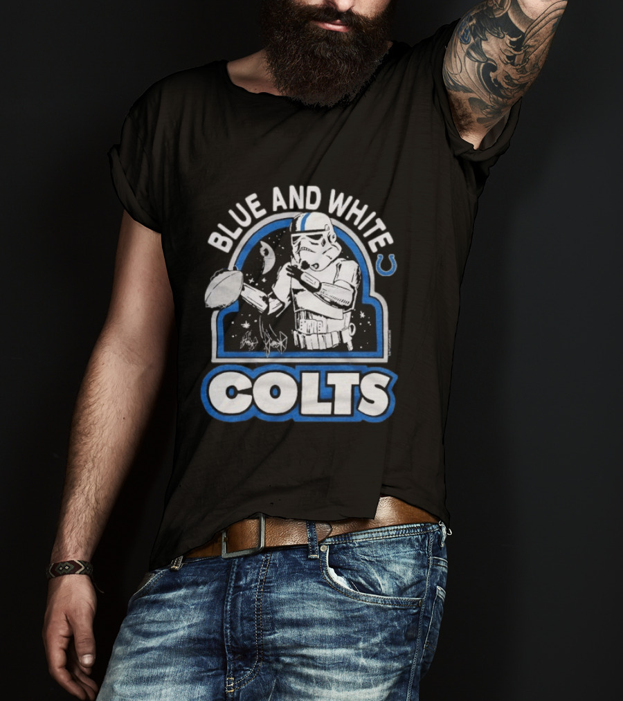 Blue And White Colts Star Wars Stormtroopers T-Shirt