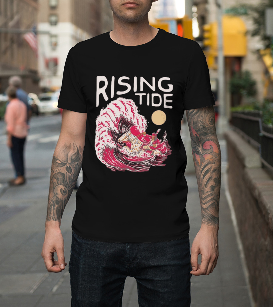 Rising Tide The Great Wave Off Kanagawa Samurai Rider T-Shirt