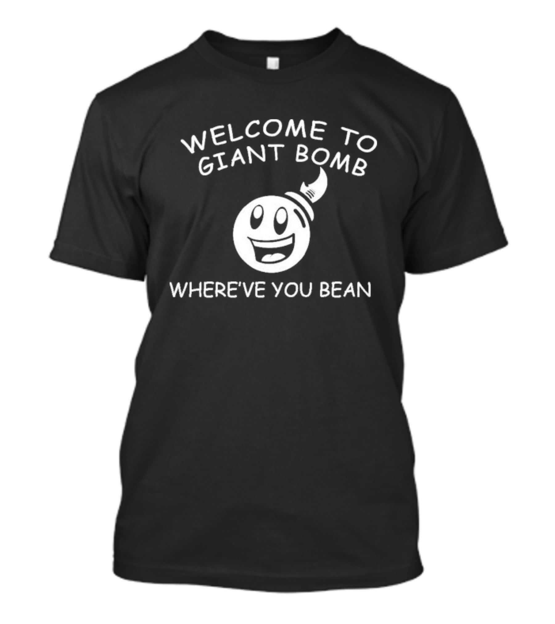 Welcome To Giant Bomb Where've You Bean Smiling Cartoon Bomb T-Shirt