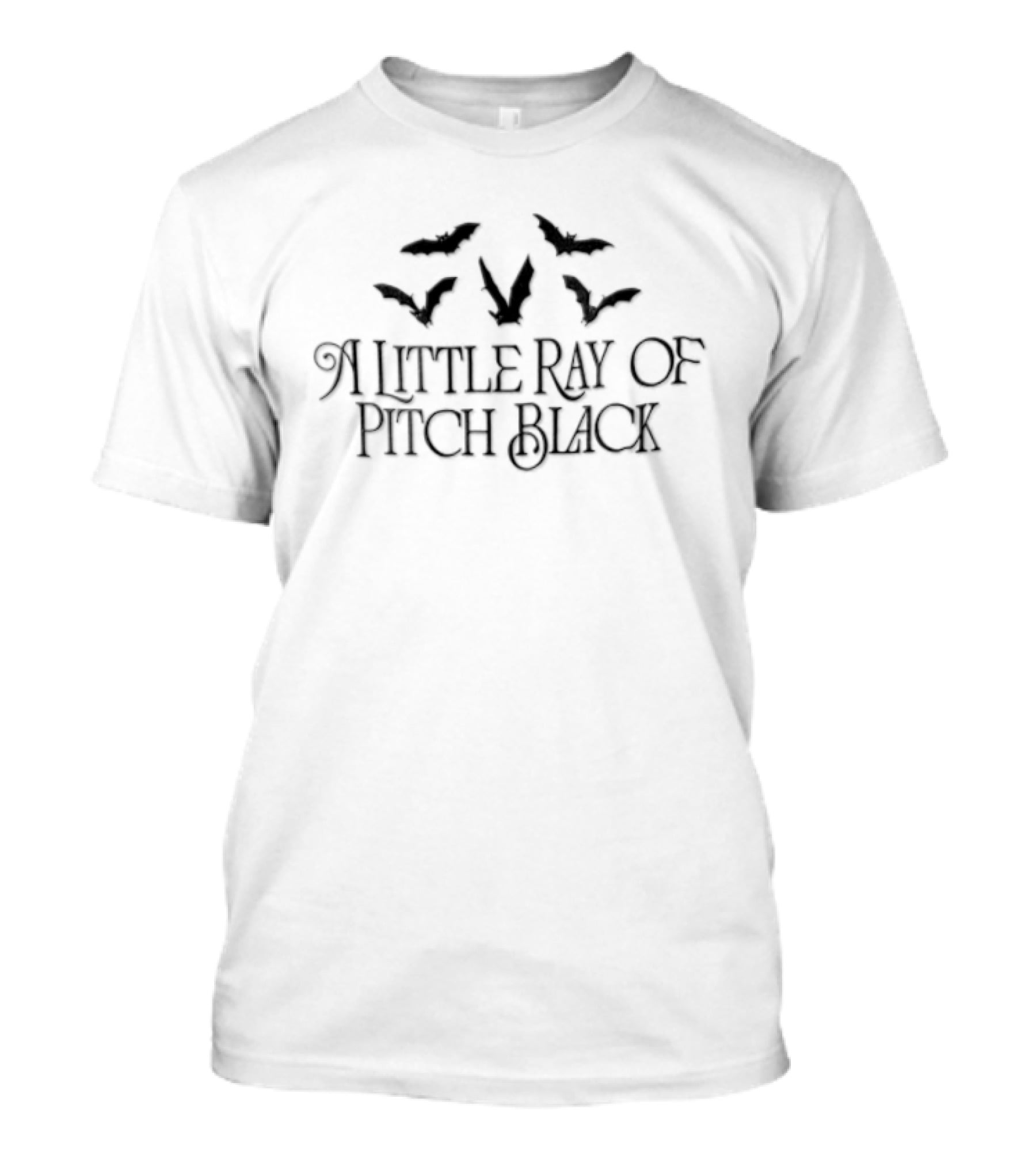 A Little Ray Of Pitch Black Flying Bats Halloween T-Shirt