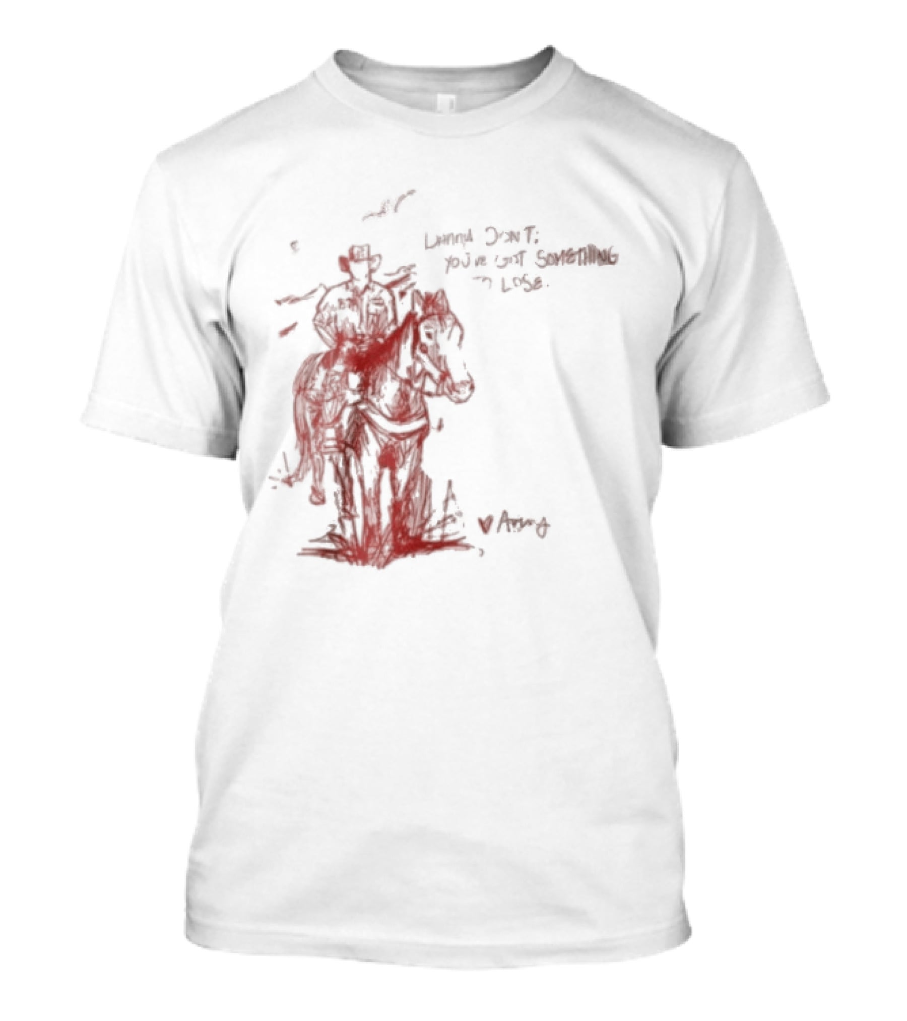 Avery Anna Danny Art Cowboy With Heart And Butterfly T-Shirt
