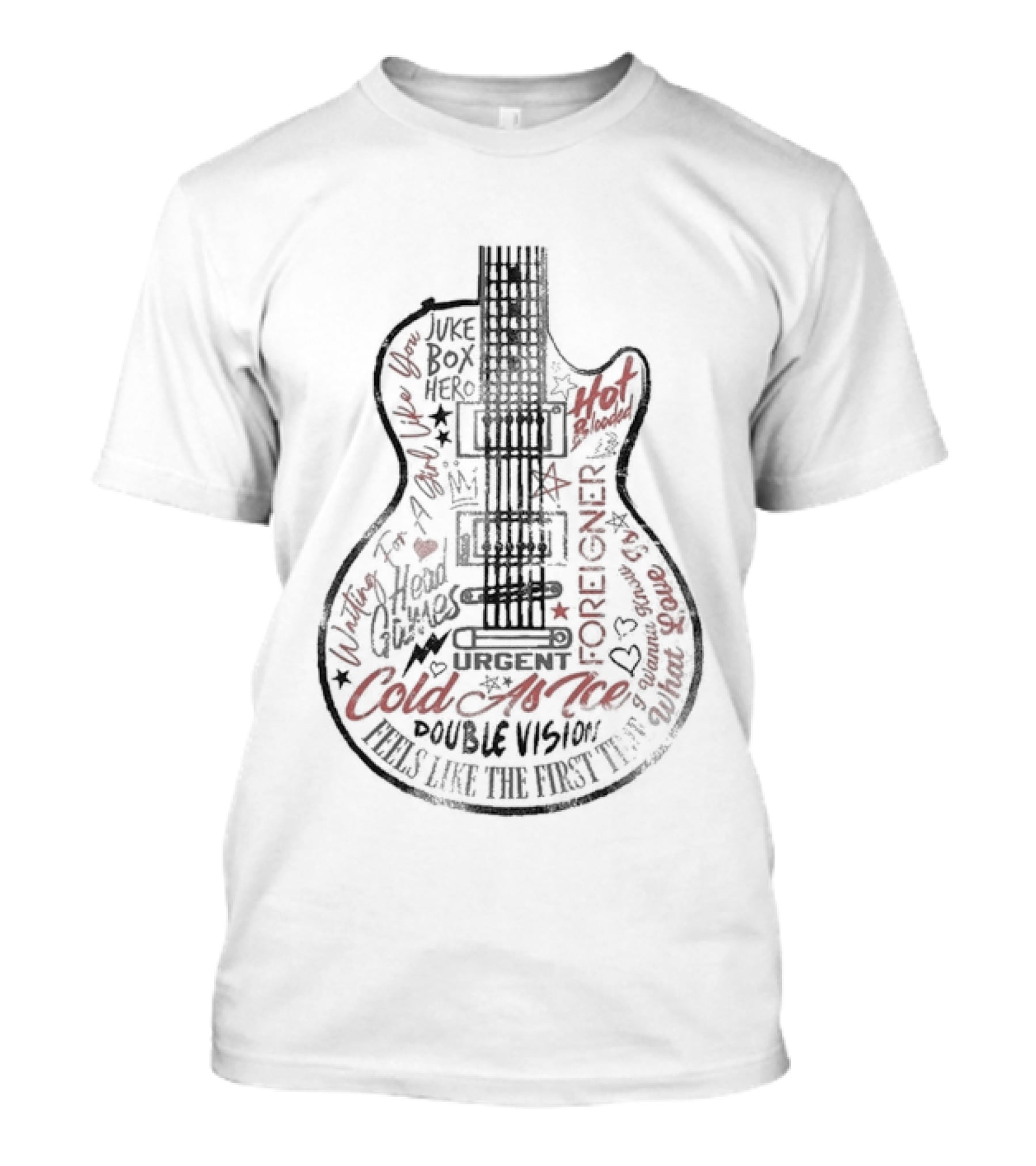 Foreigner Tour Juke Box Hero Cold As Ice Double Vision T-Shirt