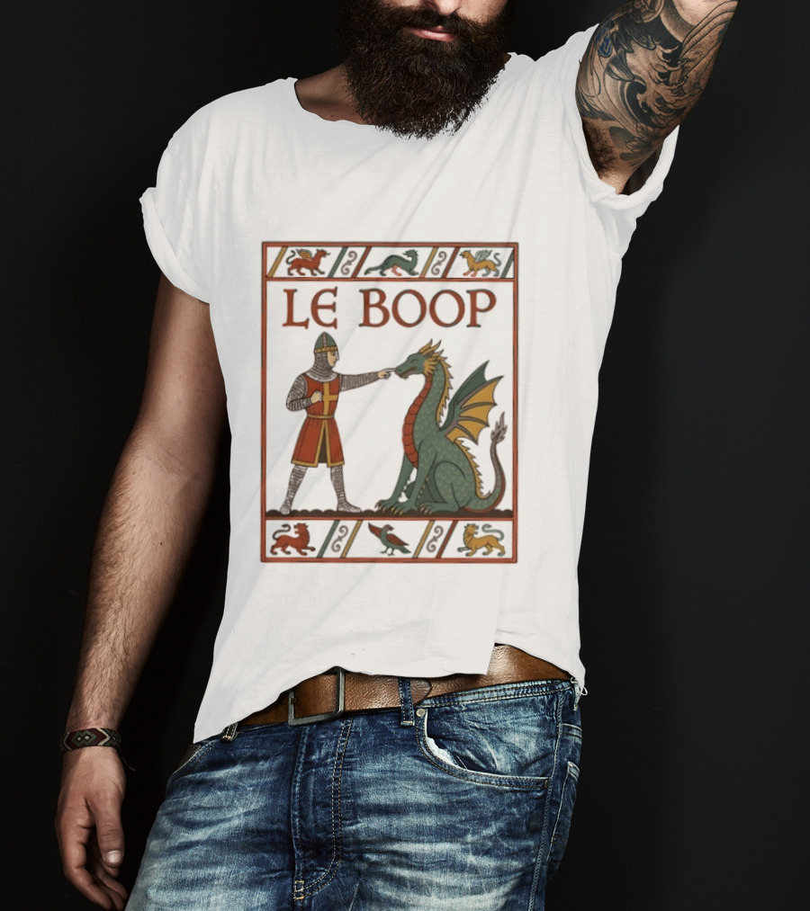 Le Boop Dragon And Knight Nostalgia Fantasy T-Shirt