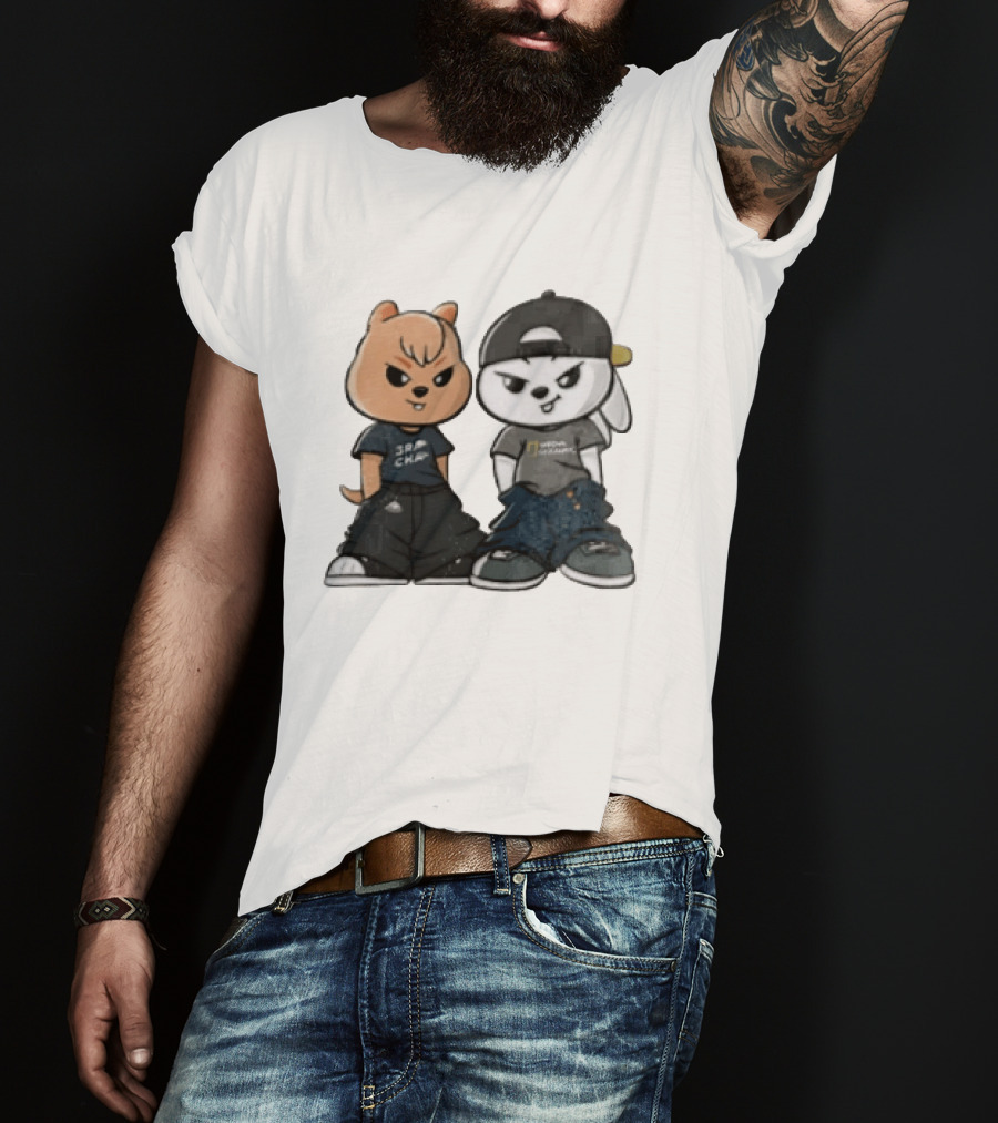 SKZOO Stray Kids Characters Han Quokka Leebit Streetwear T-Shirt