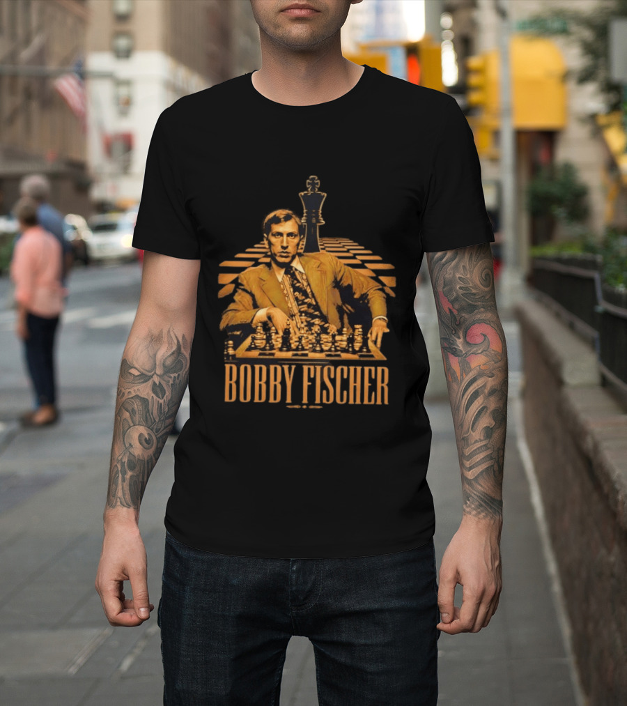 Bobby Fischer Chess Grandmaster Iconic Pose T-Shirt