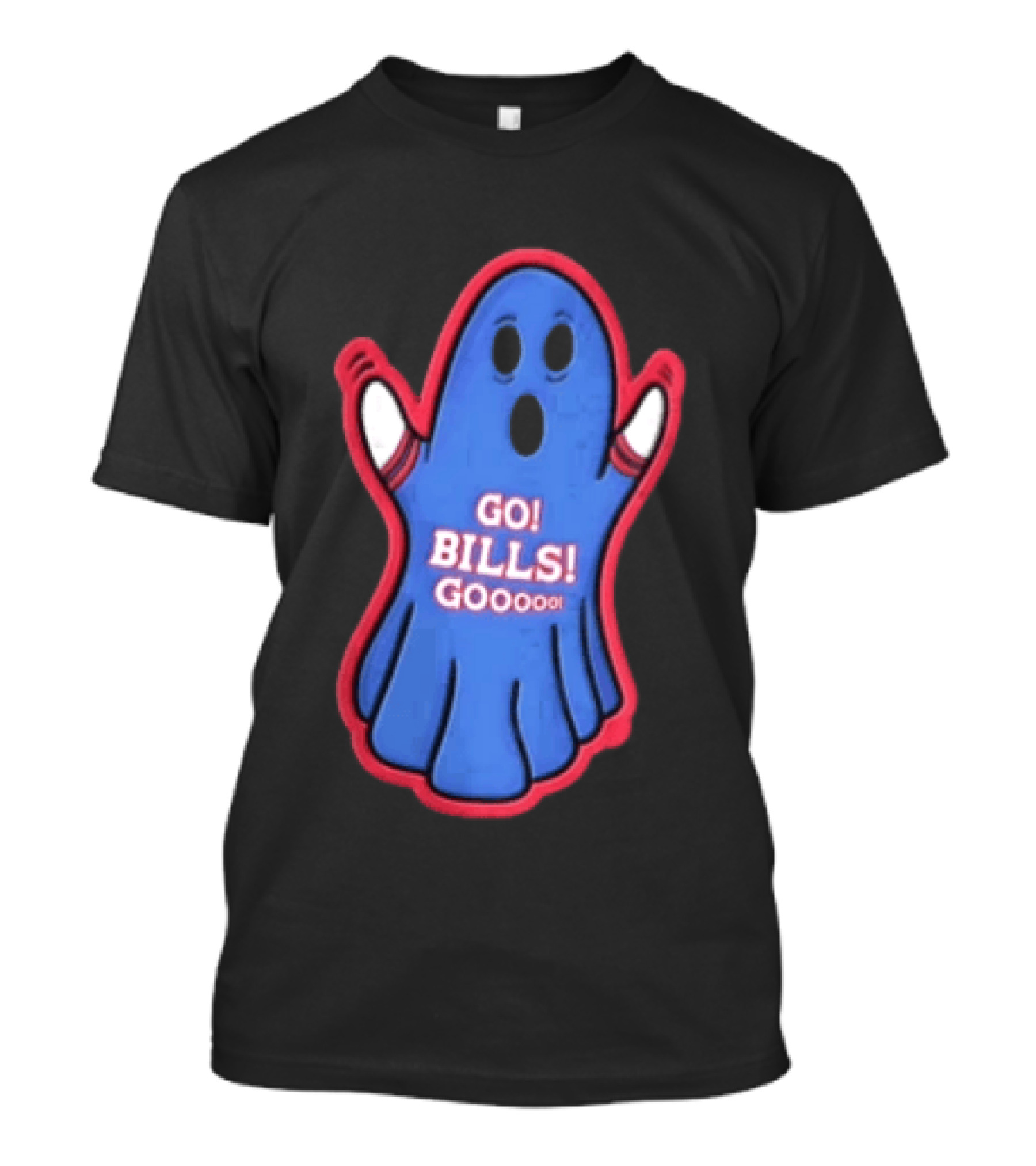 GO Bills Gooooo Blue Ghost In Sports Sleeves T-Shirt