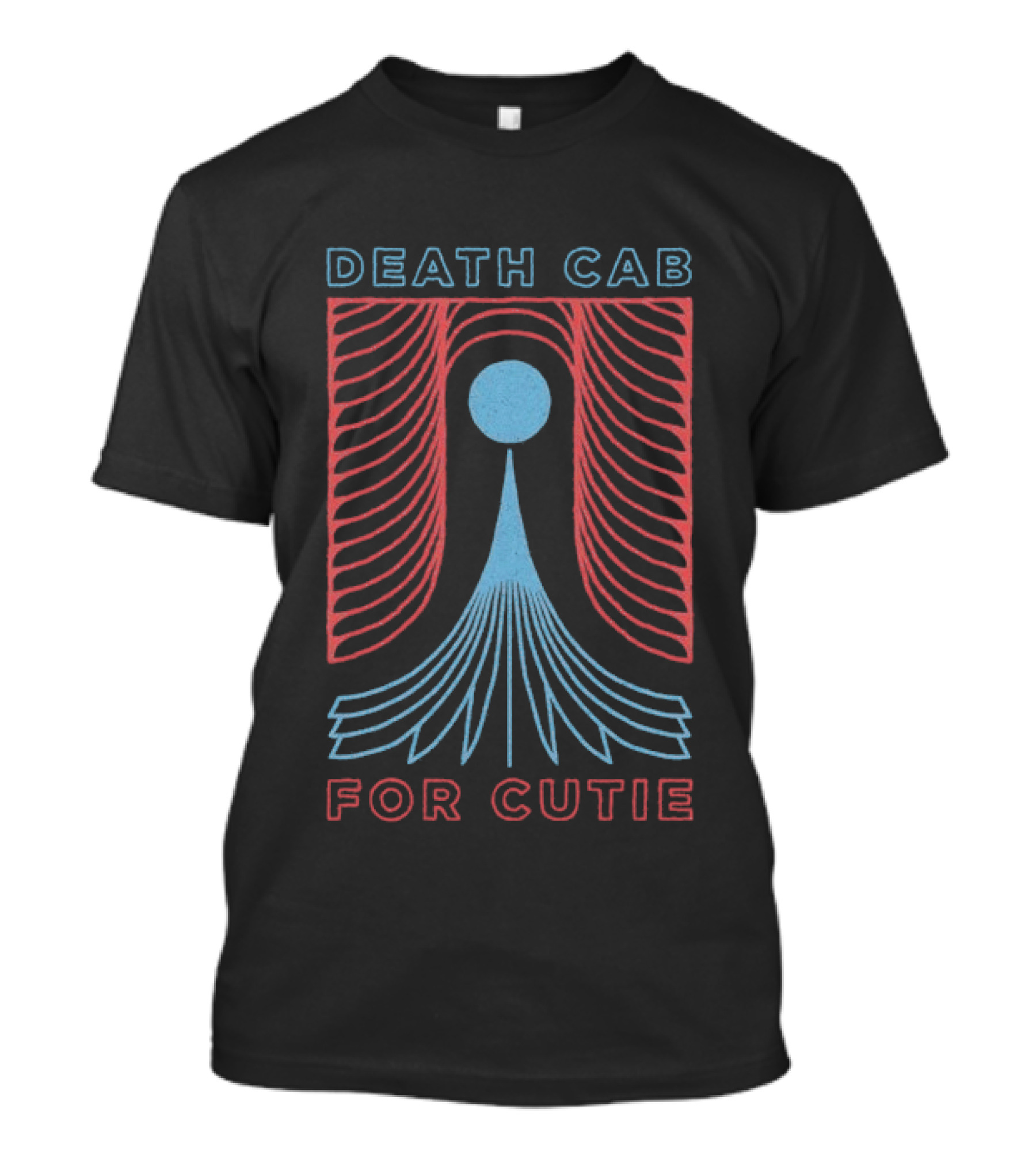 Death Cab For Cutie Vortex Blue And Red Abstract Lines T-Shirt