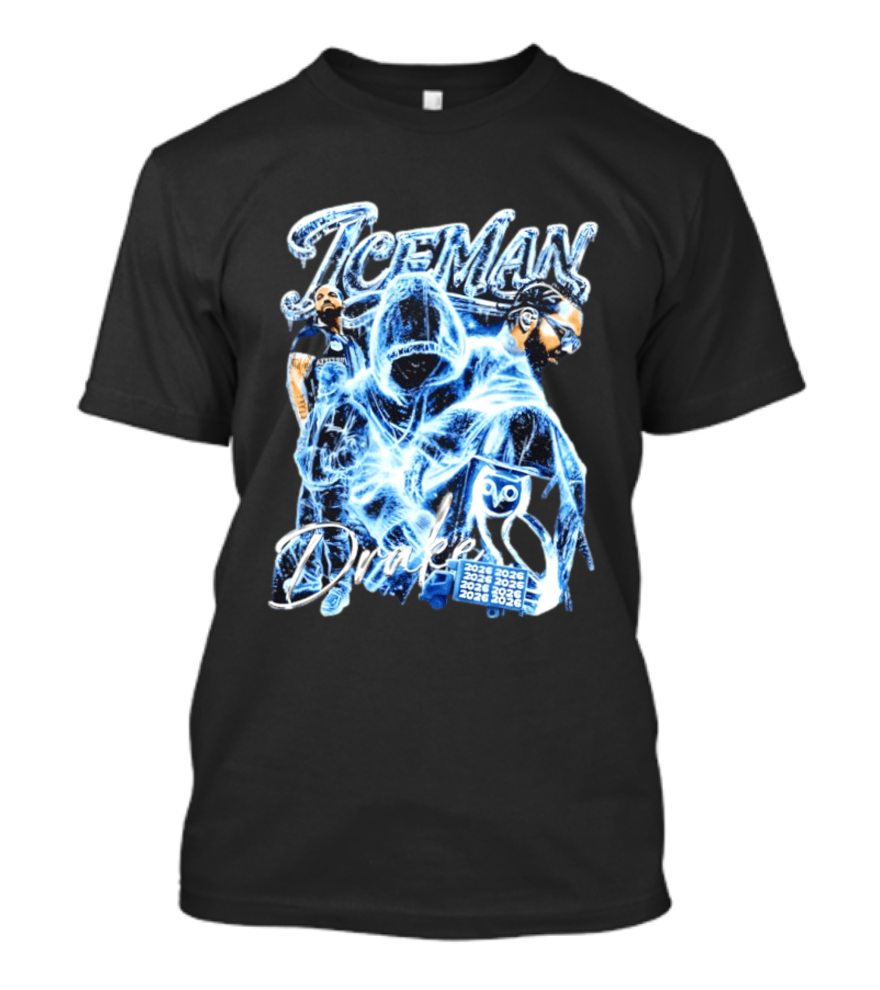 Drake Iceman 2026 Halloween Blue Neon T-Shirt