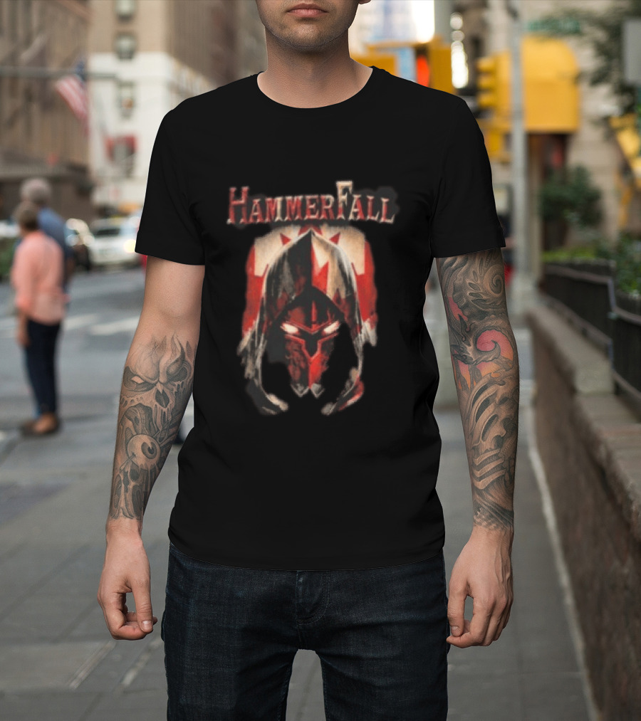 HammerFall I Speak For Freedom For All Canada Warrior Helmet T-Shirt