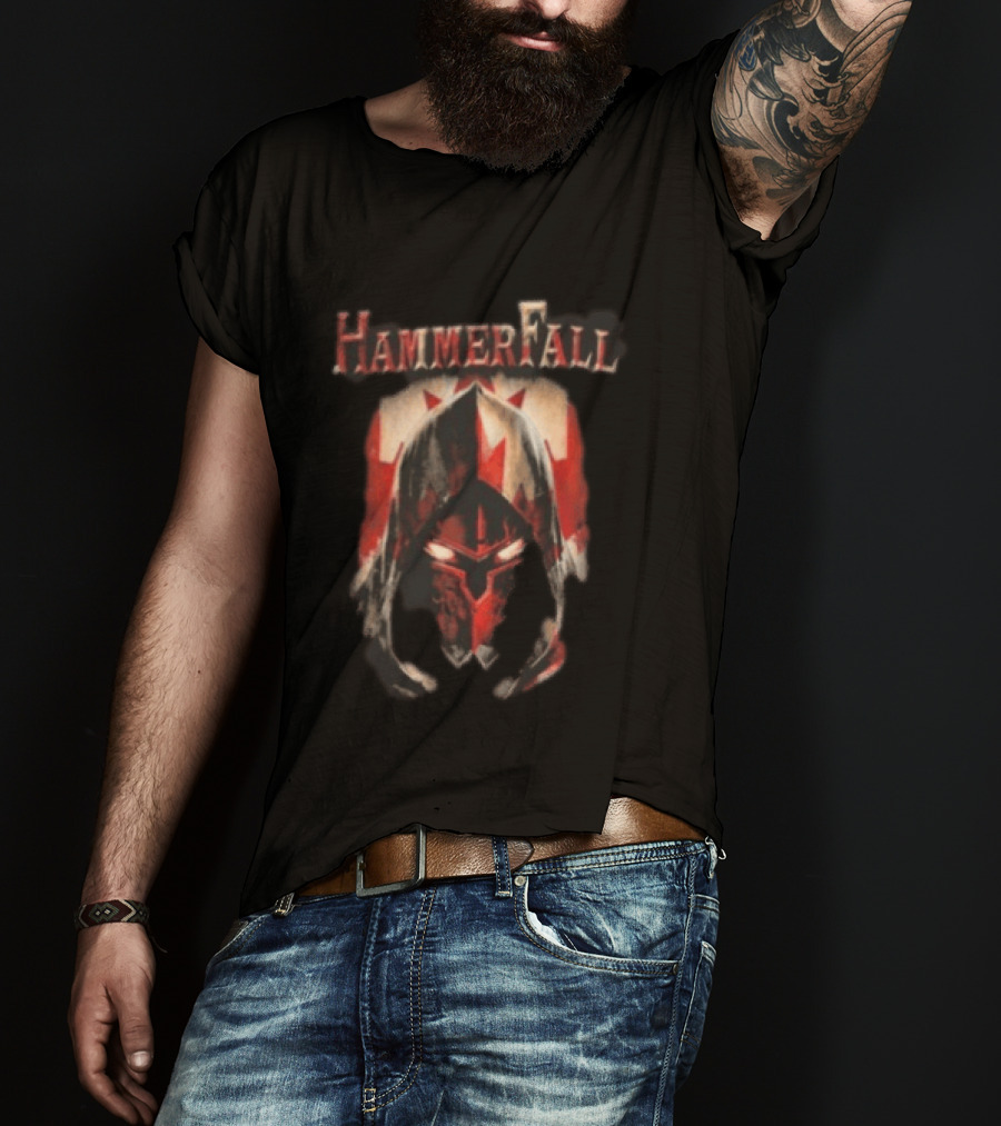 HammerFall I Speak For Freedom For All Canada Warrior Helmet T-Shirt