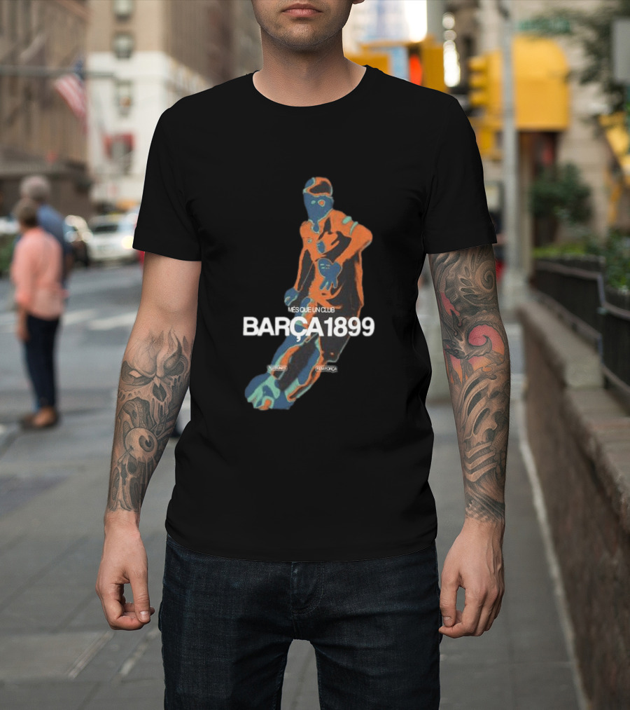 BARÇA 1899 Més Que Un Club Vibrant Black Pulse Player FCBarcelona T-Shirt