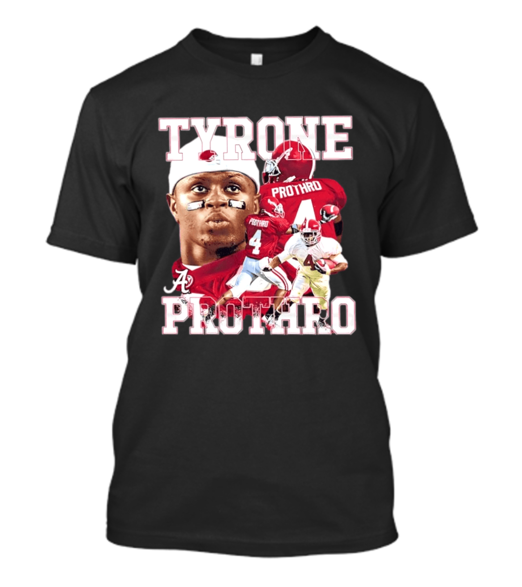 Football Alumni Alabama Crimson Tide Tyrone Prothro Player Collage Athletics T-Shirt