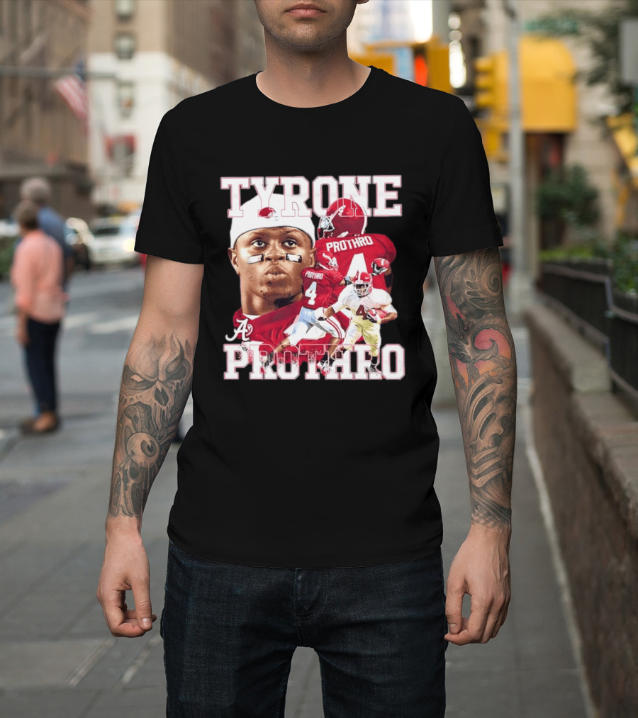 Football Alumni Alabama Crimson Tide Tyrone Prothro Player Collage Athletics T-Shirt