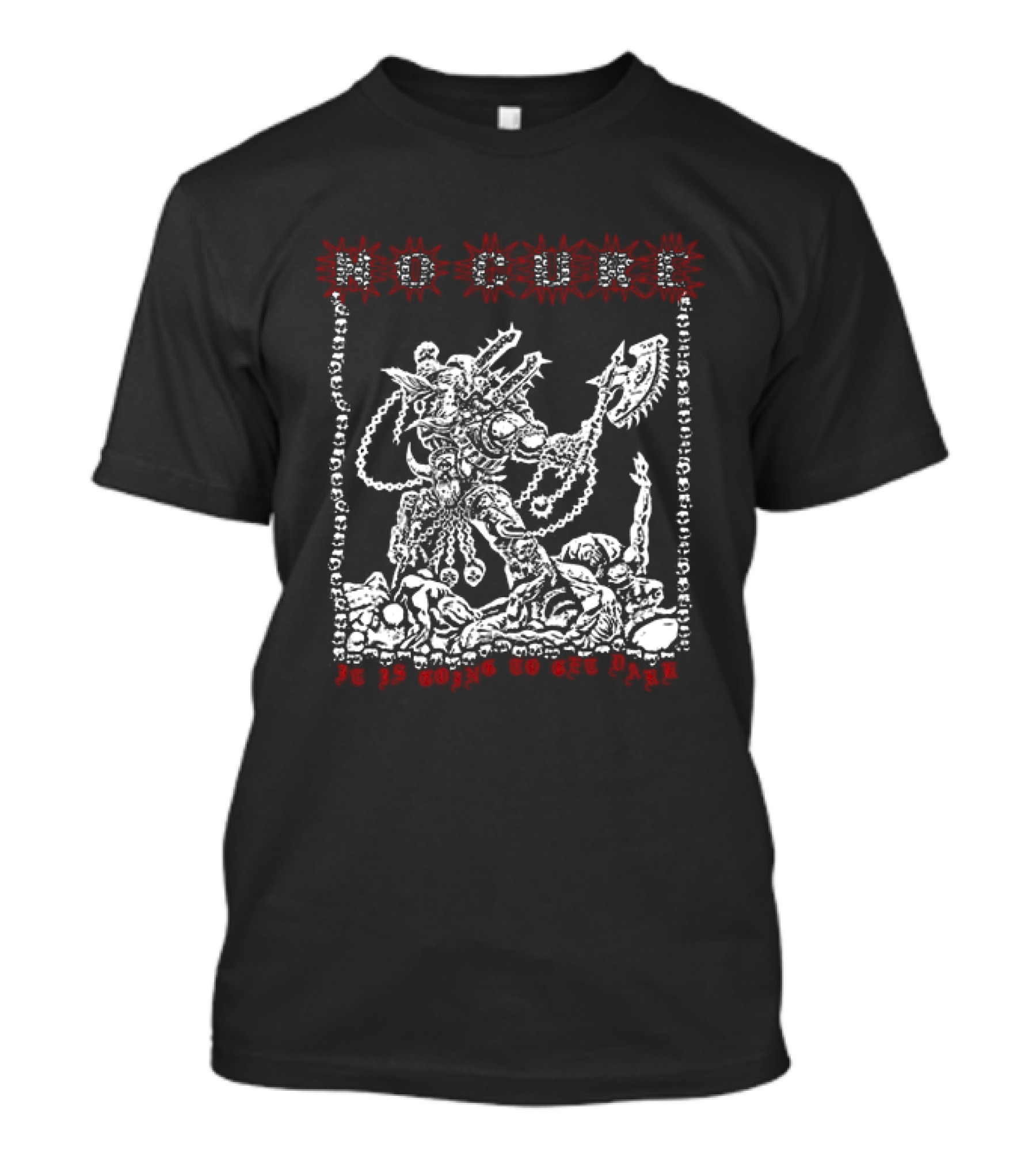 Imprintmerch No Cure Xterminatus Warrior With Axe And Skulls T-Shirt