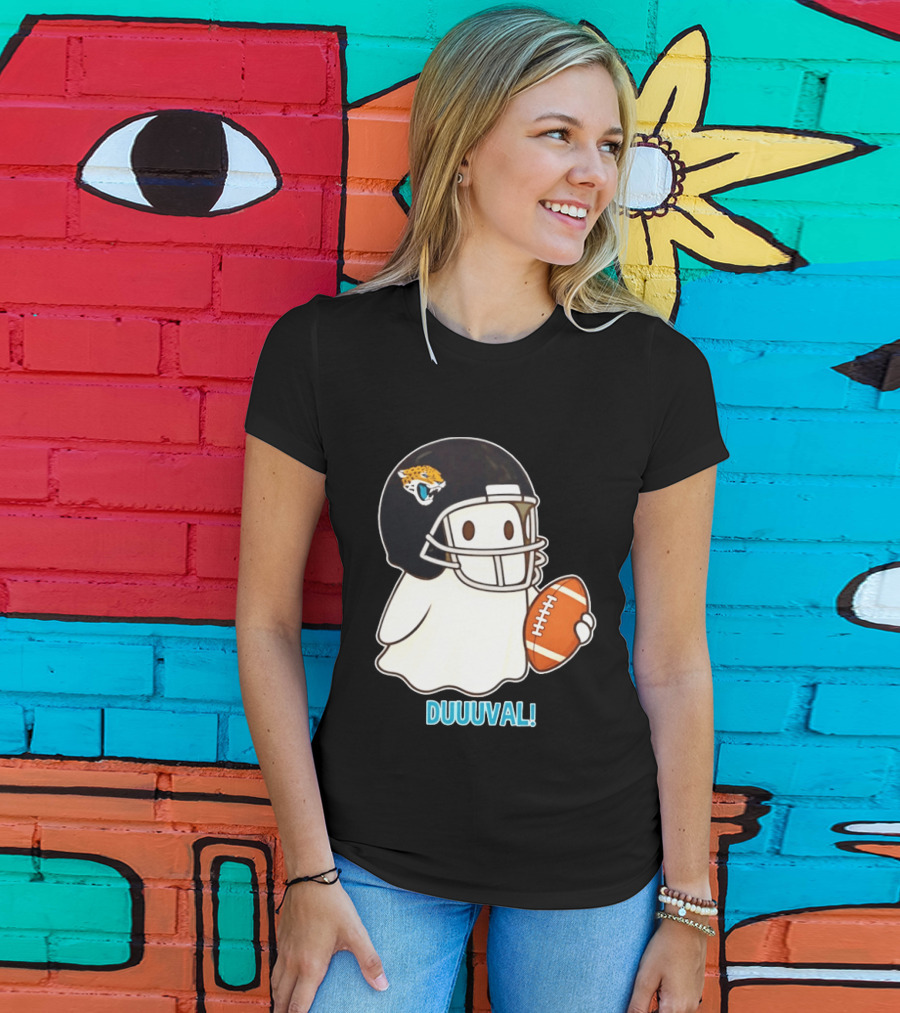 Jacksonville Jaguars Ghost Football Duuuval Halloween 2026 T-Shirt