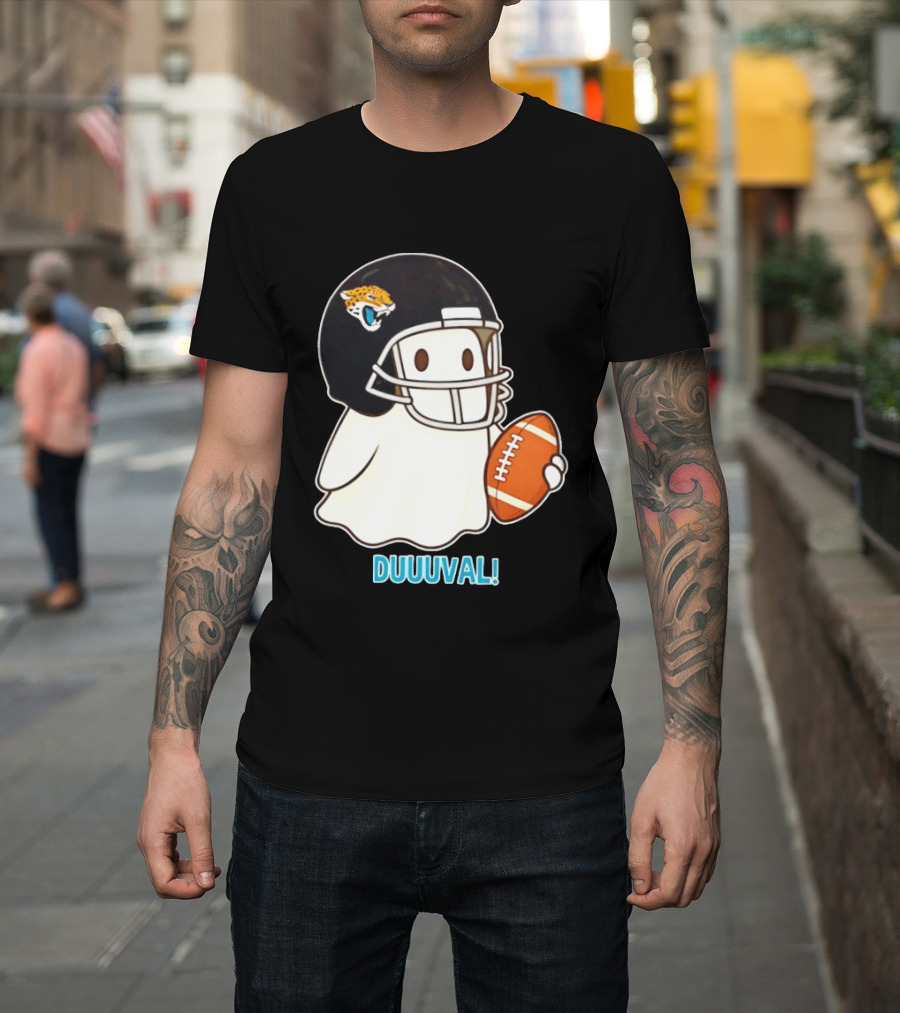 Jacksonville Jaguars Ghost Football Duuuval Halloween 2026 T-Shirt