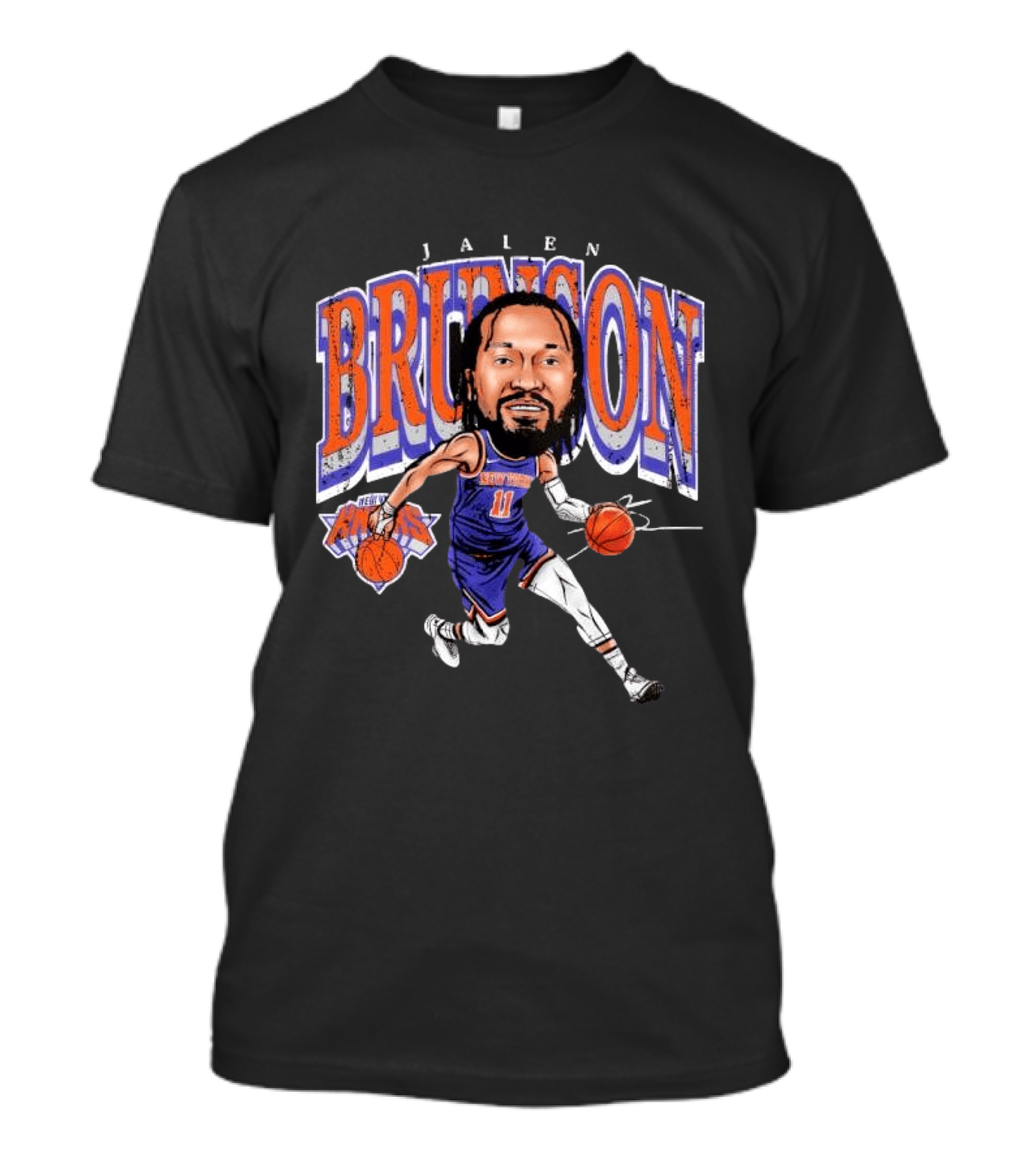 Jalen Brunson 11 New York Knicks Basketball Cartoon T-Shirt