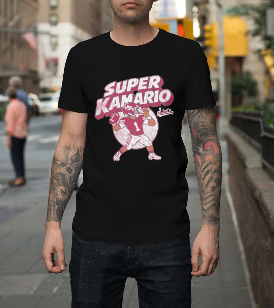 Super KaMario State No 1 Mississippi Bulldogs Football T-Shirt