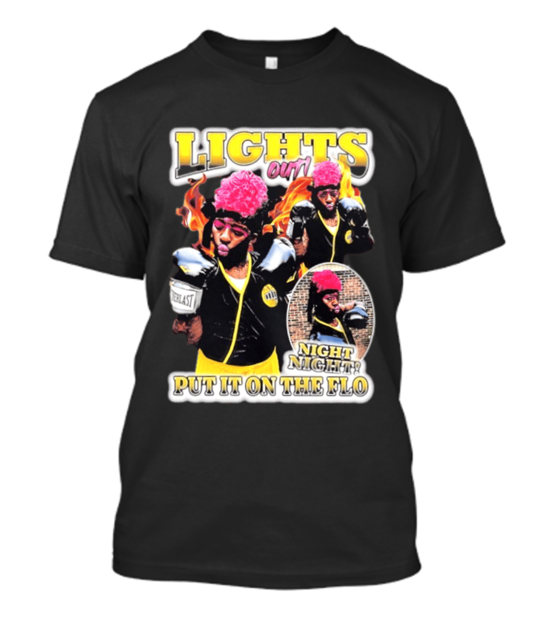 Laquanda Lights Out Night Night Put It On The Flo Boxing Gloves T-Shirt