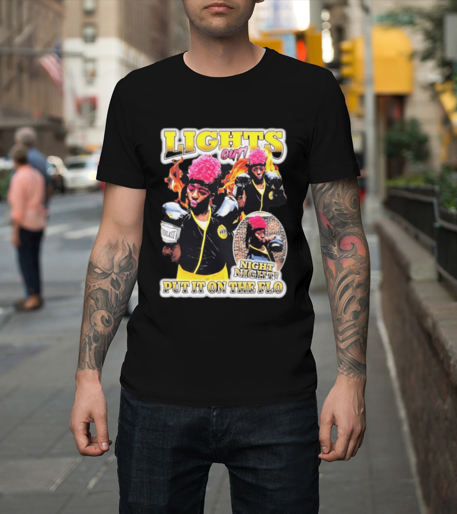 Laquanda Lights Out Night Night Put It On The Flo Boxing Gloves T-Shirt
