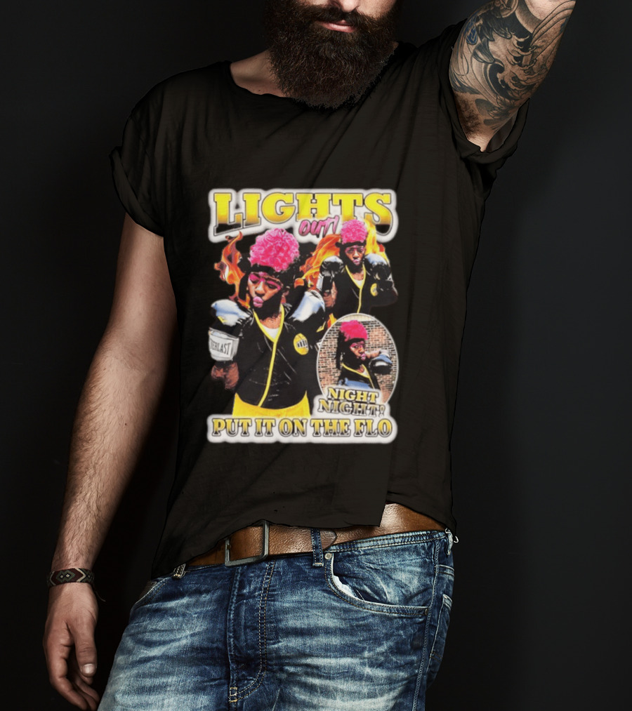 Laquanda Lights Out Night Night Put It On The Flo Boxing Gloves T-Shirt