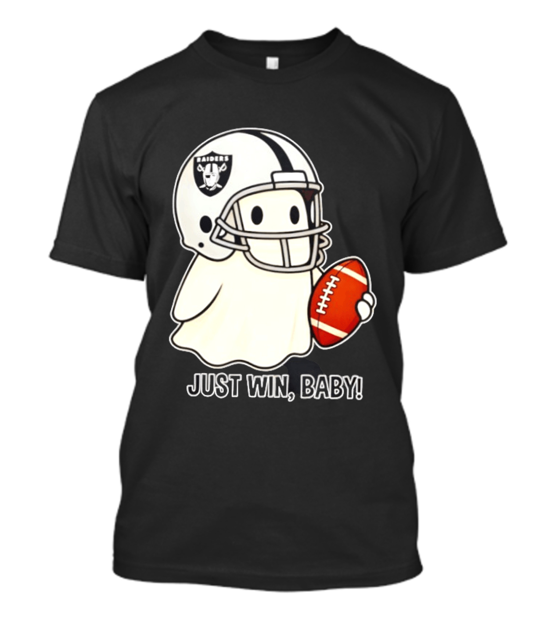 Las Vegas Raiders Just Win Baby Ghost Football Halloween 2026 T-Shirt