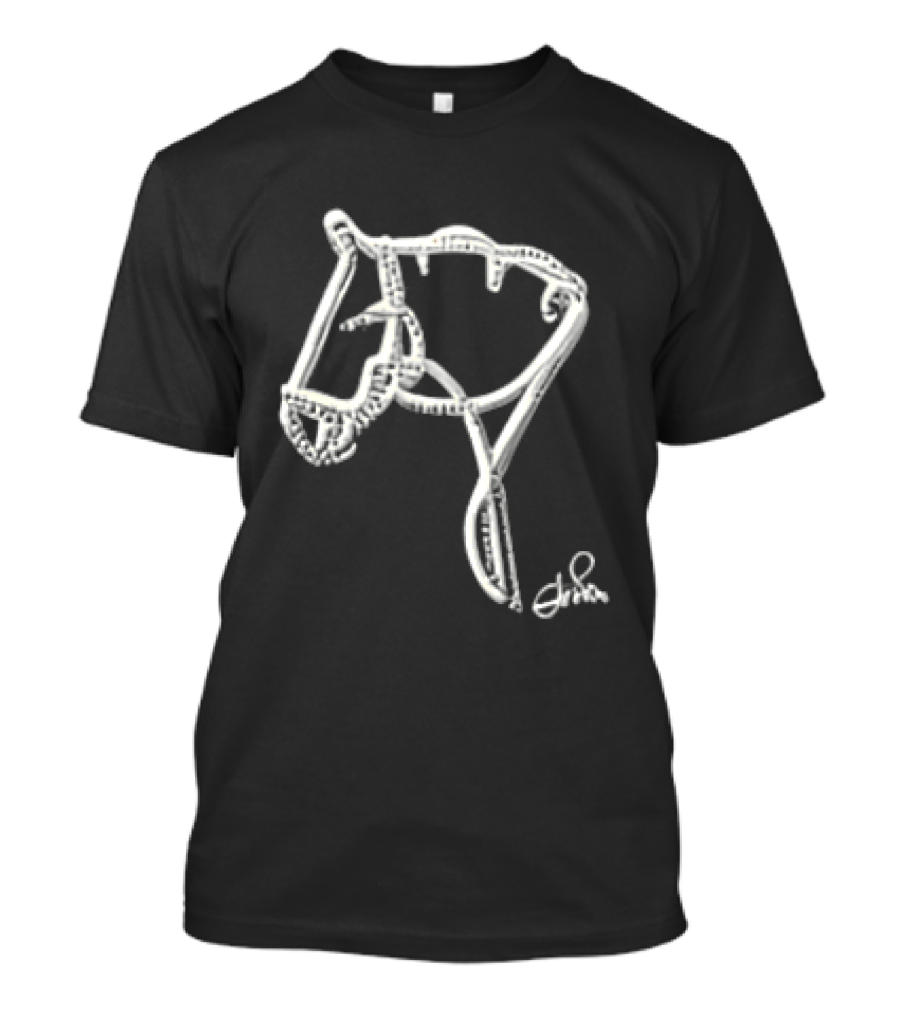 Lover Saraatit Done A Gathinb Apn Smapl Lack Horse Sketch T-Shirt