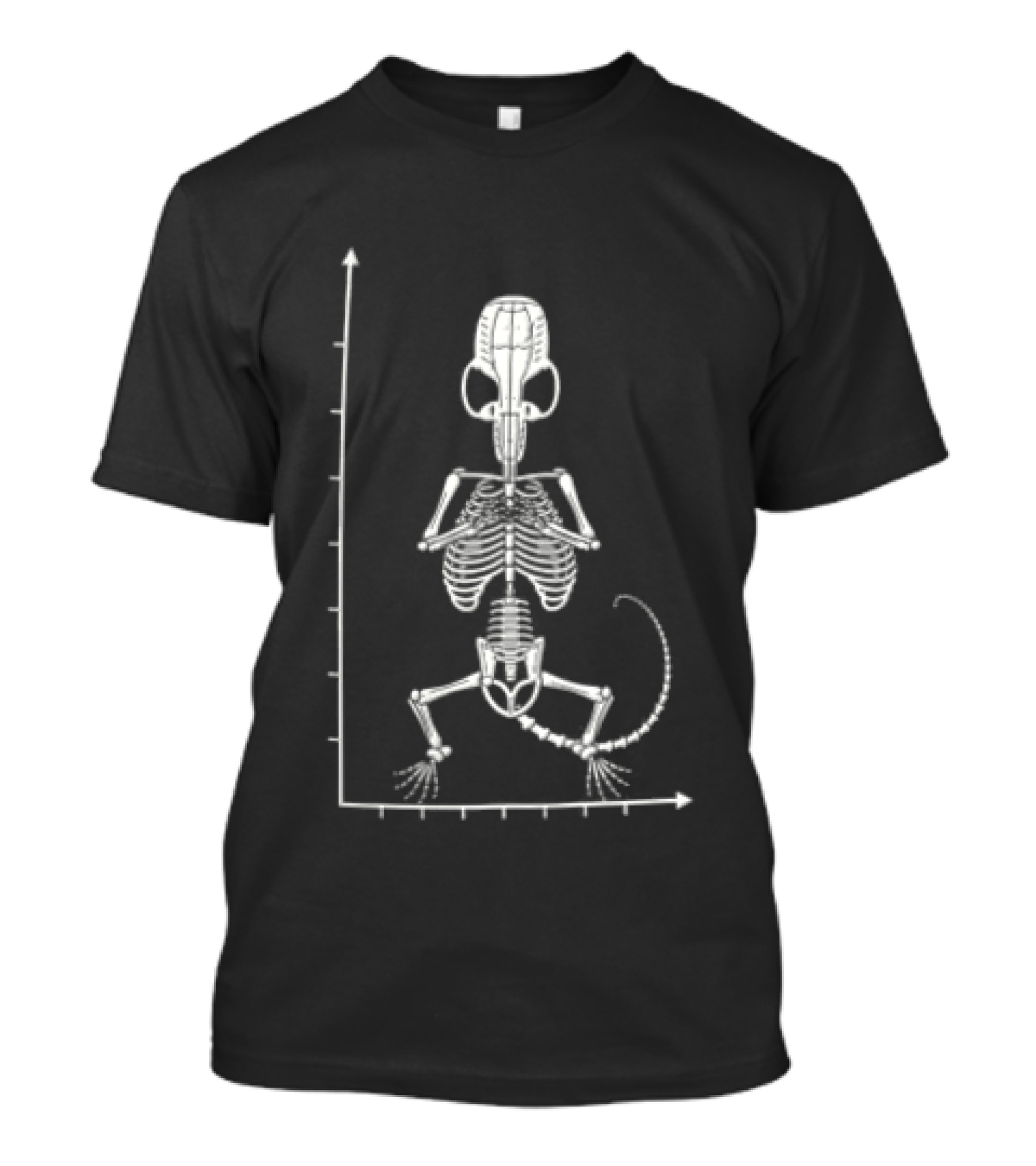 Mouse Skeleton Scientific Anatomy With Diagram Graph Chart T-Shirt