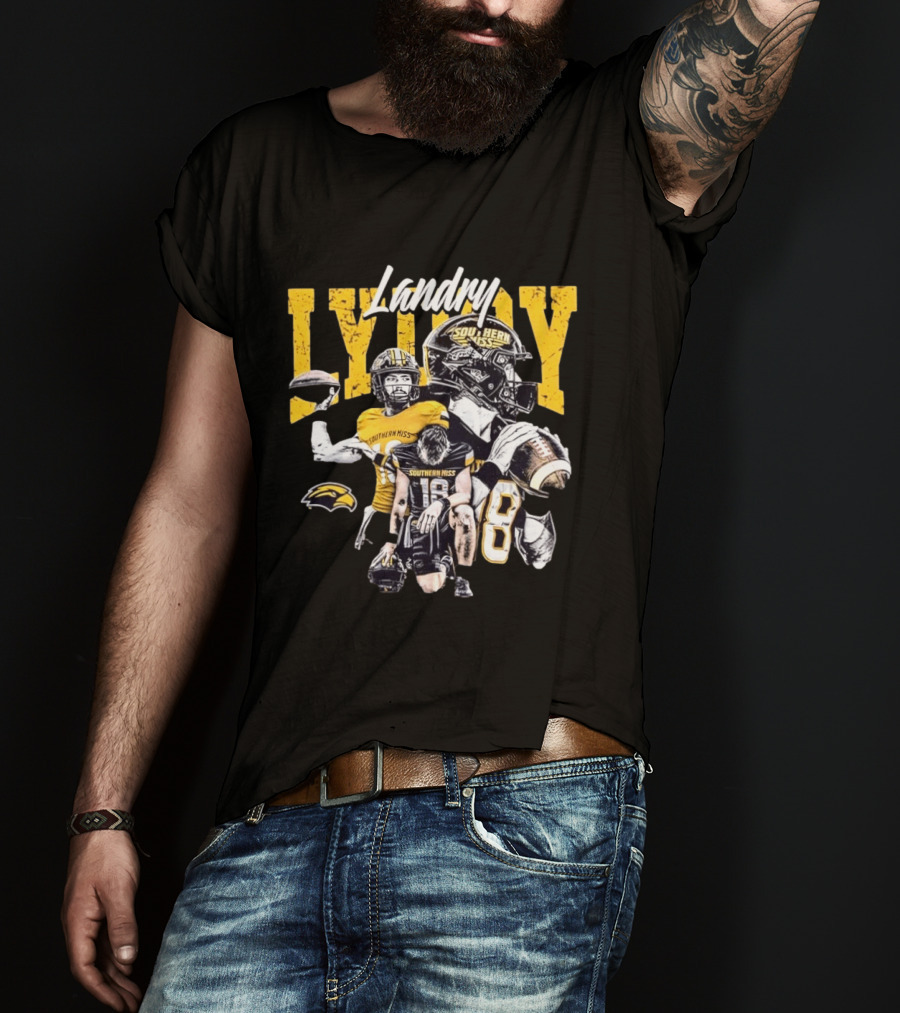 Landry Lyddy Southern Miss Golden Eagles NCAA Football Collage T-Shirt