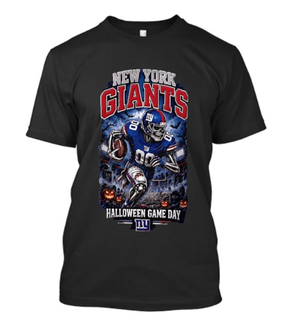 New York Giants Halloween Game Day Football Skeleton Never Fear The Night T-Shirt