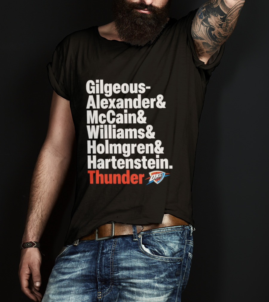 Oklahoma City Thunder 2026 Gilgeous Alexander McCain Williams Holmgren Hartenstein T-Shirt