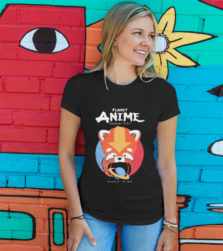 Planet Anime Kansas City August 21 2026 Panda Red Avatar Blue Circle T-Shirt
