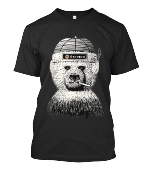 The Stepien Bear Wear Hat Smoking Cigarette T-Shirt