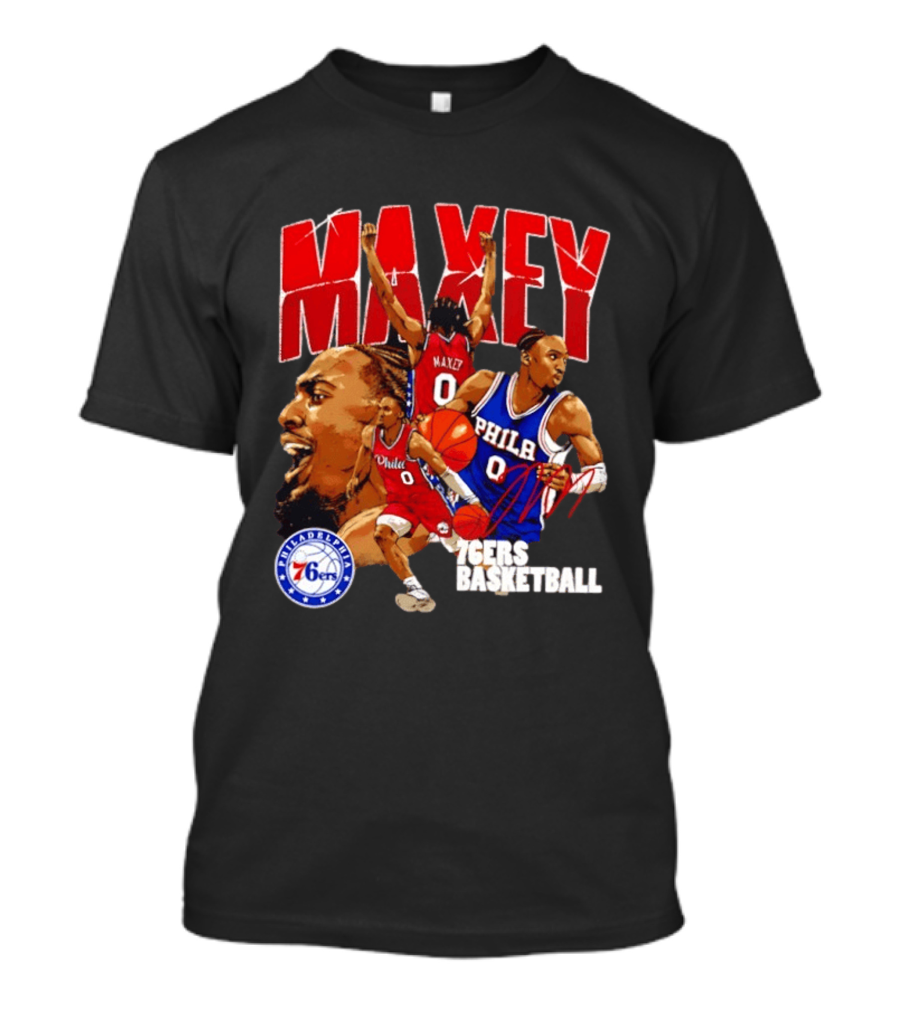 Tyrese Maxey Philadelphia 76ers Collage T-Shirt