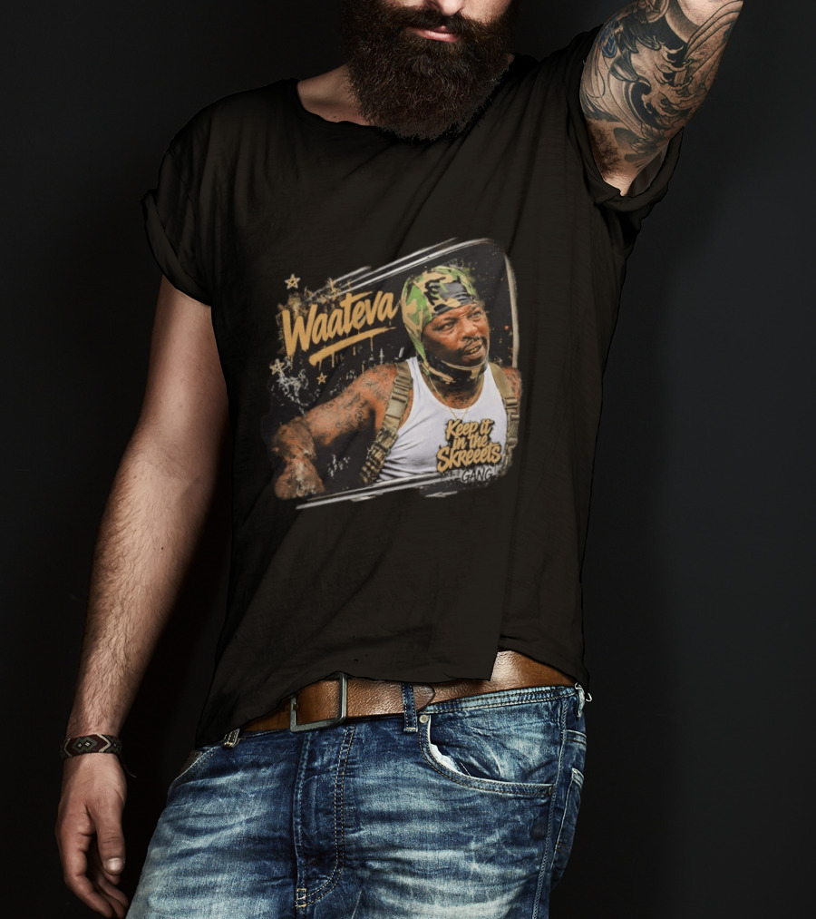 Waateva Keep It In The Skreeets Gang Camouflage Bandana T-Shirt