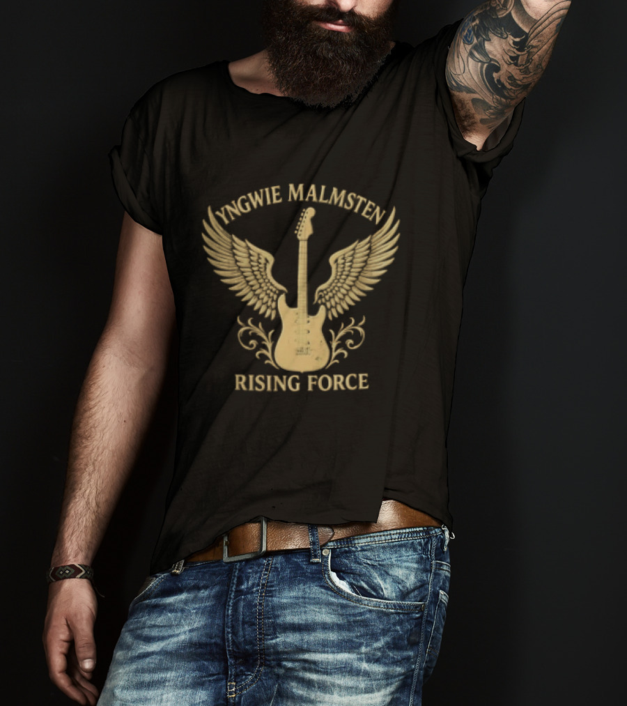 Yngwie Malmsten Rising Force Electric Guitar Wings T-Shirt