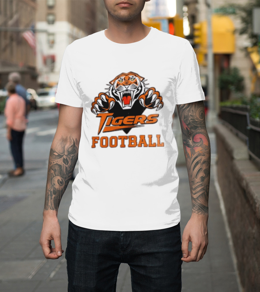 Tigers Football Sports Team Fierce Mascot Claw T-Shirt