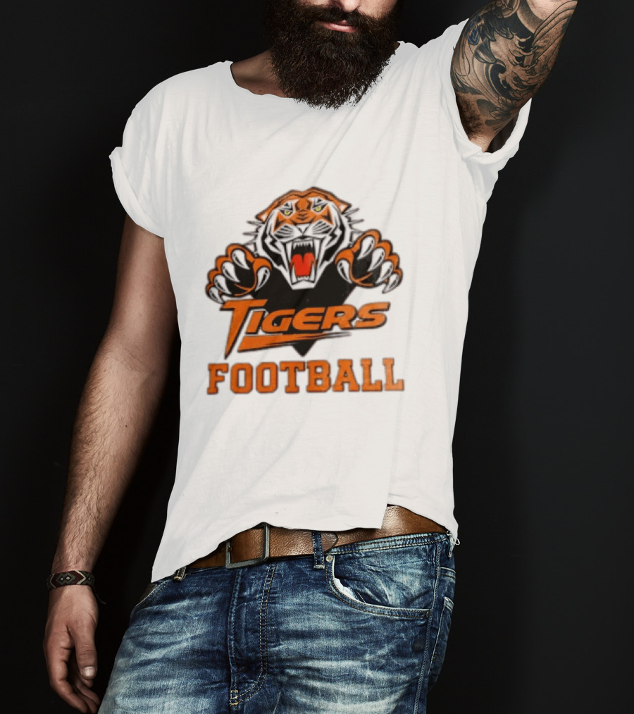 Tigers Football Sports Team Fierce Mascot Claw T-Shirt