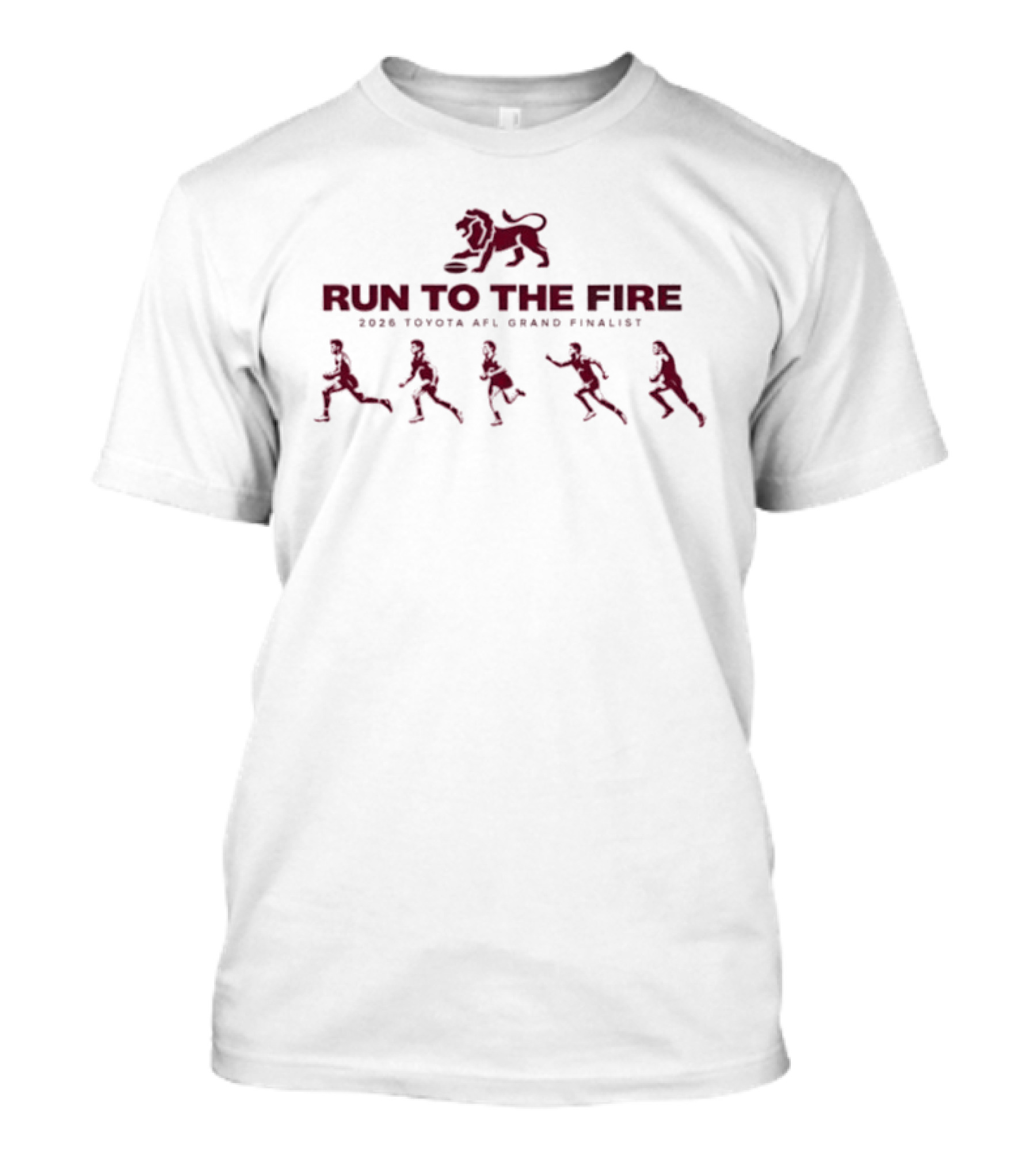 Brisbane Lions Run To The Fire 2026 Toyota AFL Grand Finalist T-Shirt