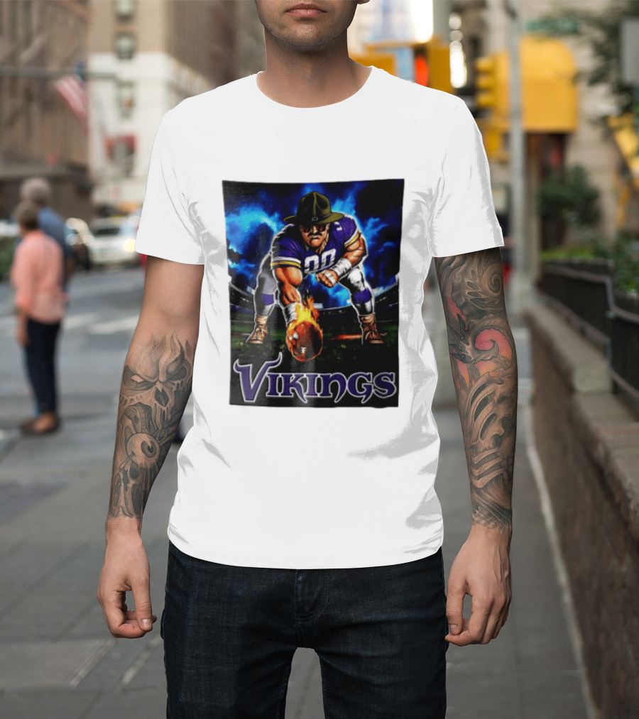Vikings Ivan Pace Jr Muscular Football Player 00 Powerful Athletic Figure T-Shirt