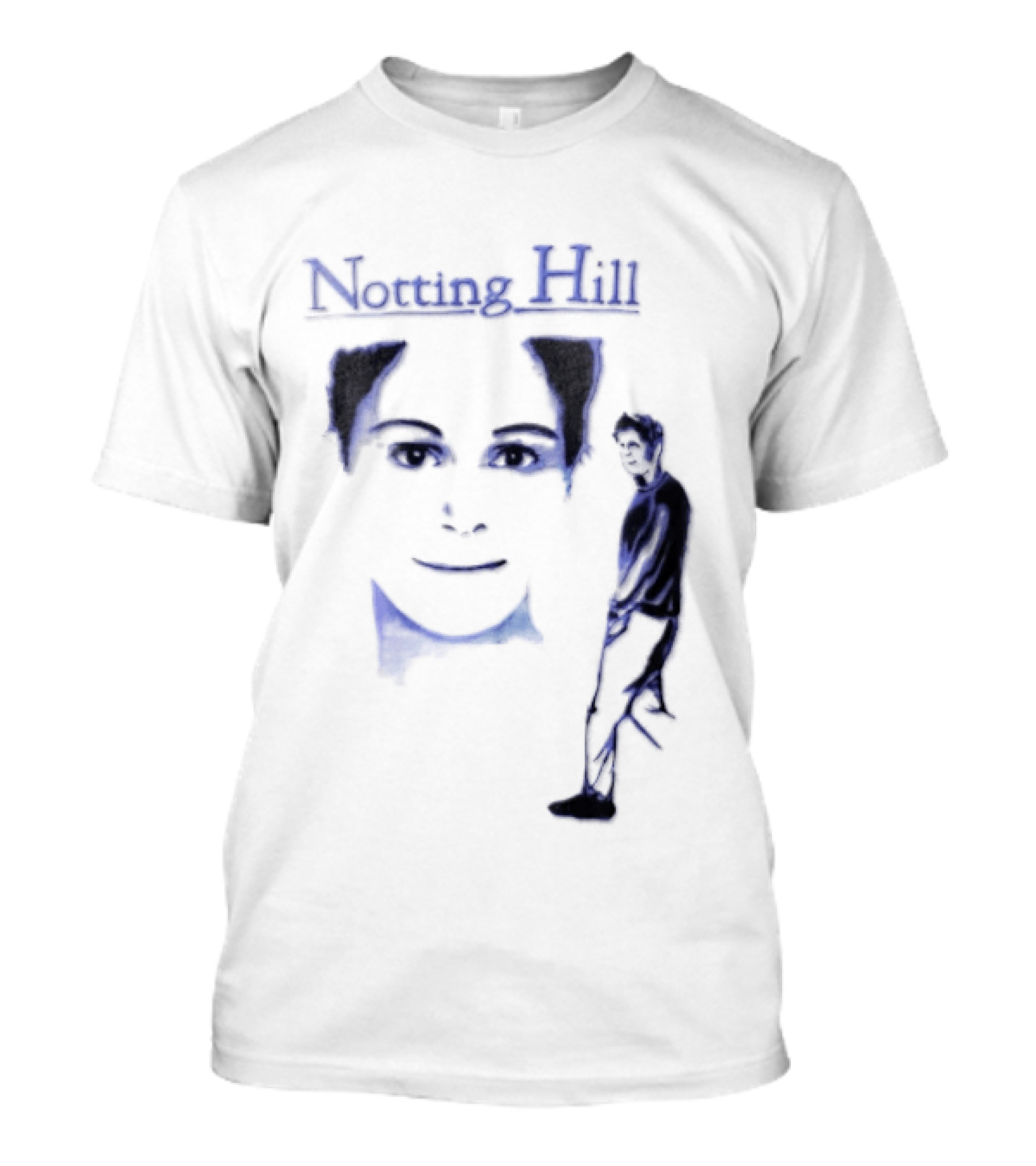 Notting Hill 1999 Blue Man Woman Movie T-Shirt