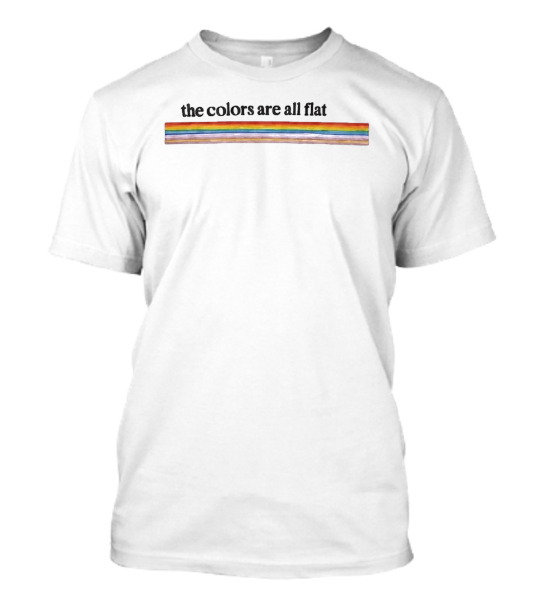 Olivia Rodrigo The Colors Are All Flat Rainbow Stripes T-Shirt