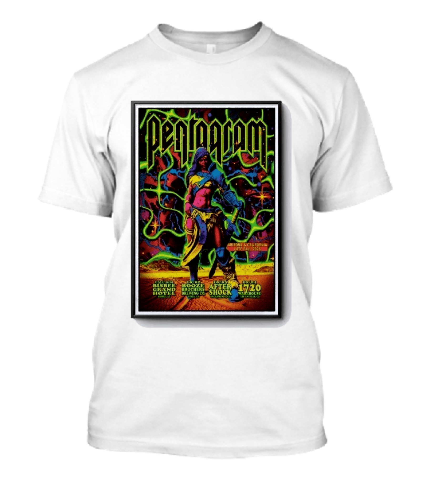 Pentagram Arizona California Late Fall 2026 Bisbee Grand Hotel Brothers Brewing Co After Shock Warehouse T-Shirt