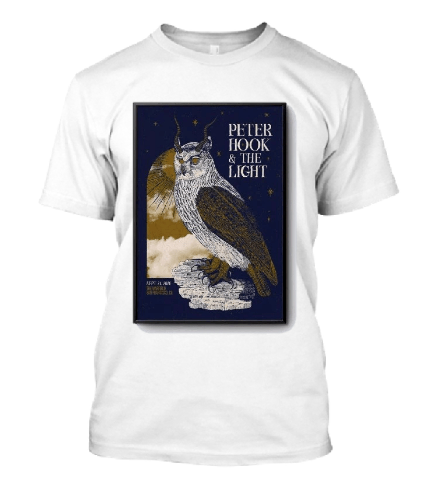Peter Hook & The Light Sept 21 2026 San Francisco CA Owl T-Shirt