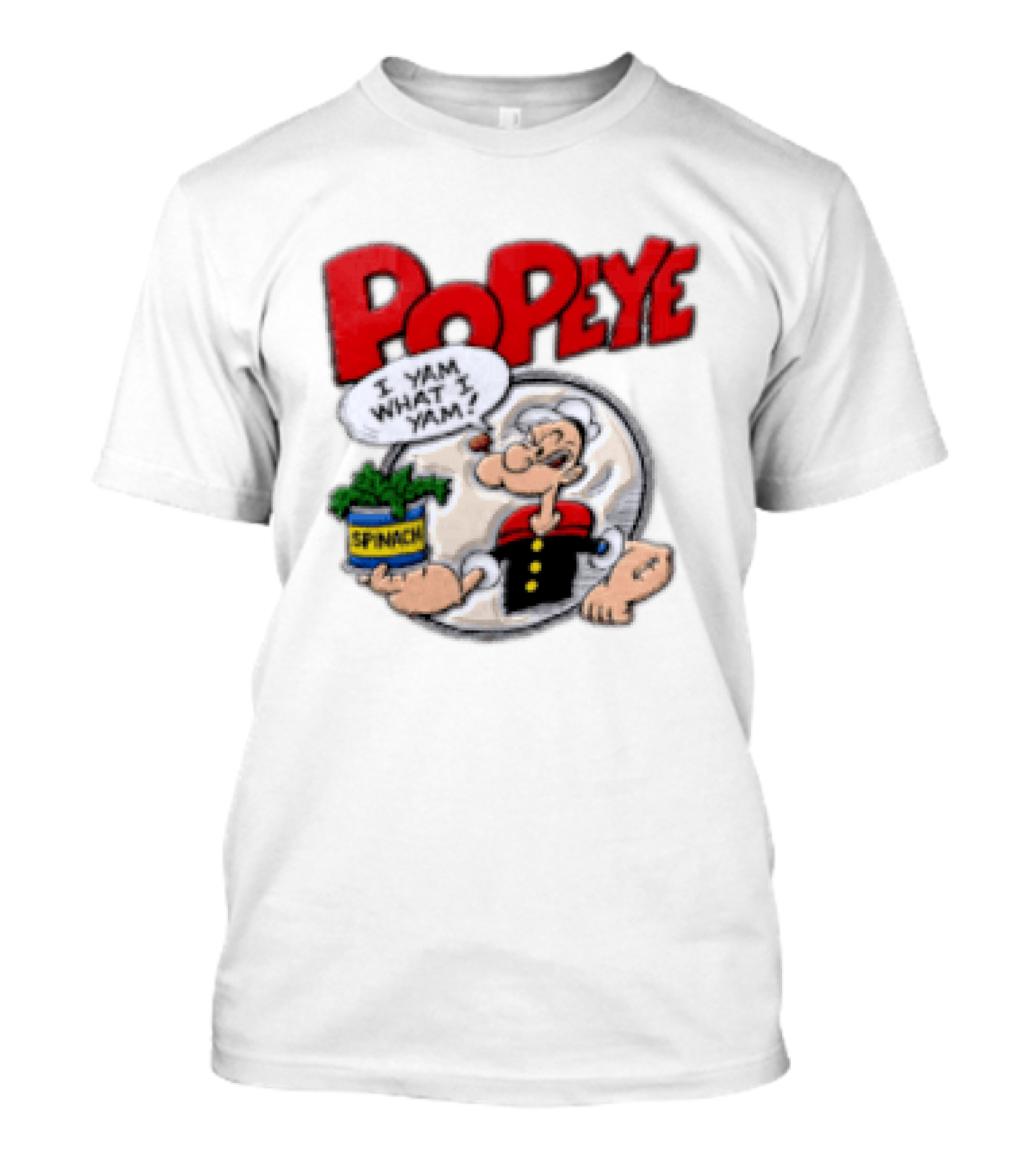 Popeye I Yam What I Yam Spinach Classic Cartoon T-Shirt